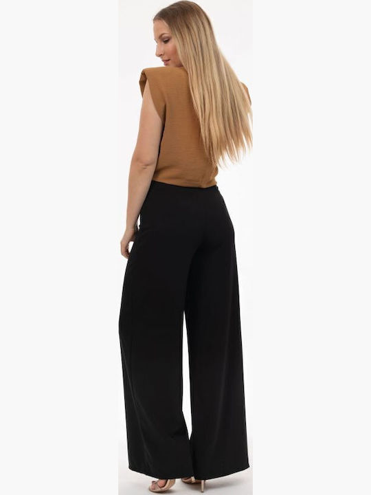Damen Stoff Hose Schwarz