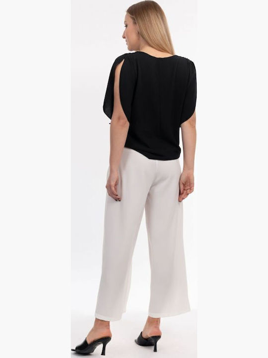 Femei Din material textil Pantaloni Albă