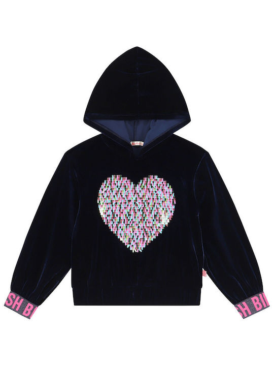 Billieblush Kids Sweatshirt with Hood Navy Blue