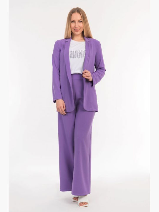 BelleFille Damen Blazer Lila