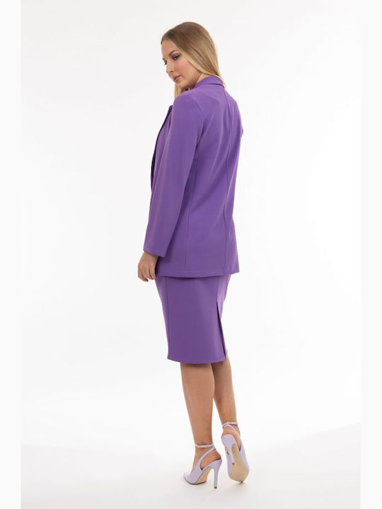 BelleFille Damen Blazer Lila