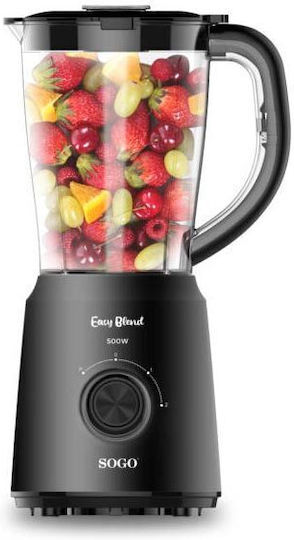 Sogo Blender with Plastic Jug 1.5 lt 400W Black BAT-SS-5088