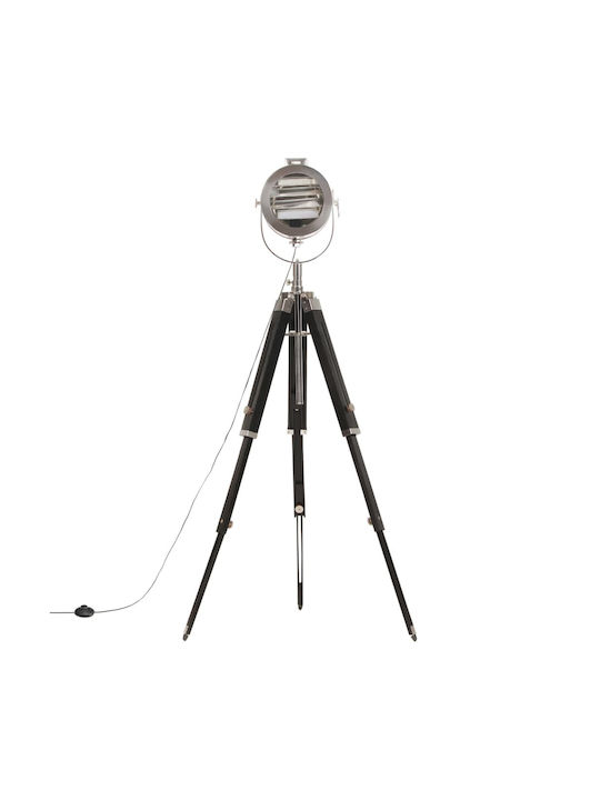 vidaXL Vintage Floor Lamp H165xW21cm. with Socket for Bulb E27 Black