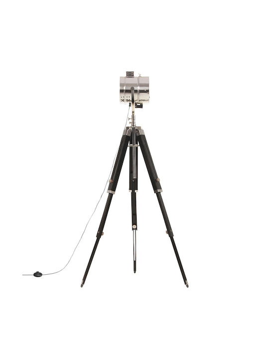 vidaXL Vintage Floor Lamp H165xW21cm. with Socket for Bulb E27 Black