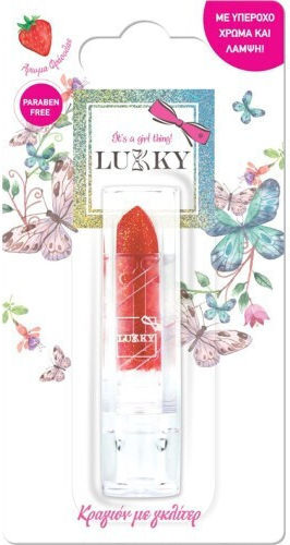 Lukky Cosmetics Toys Lippenstift mit Glitter Kinder-Make-up (Verschiedene Designs) 1Stück