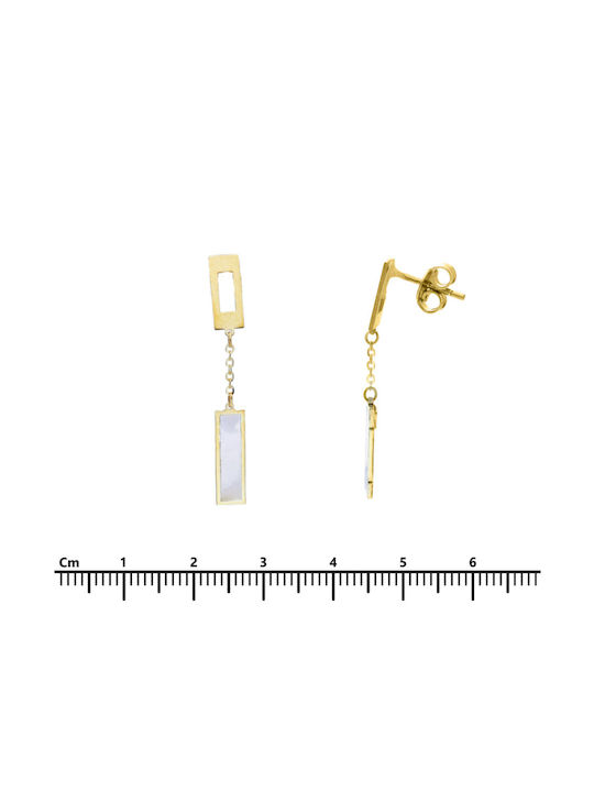 Mentzos Earrings Pendants made of Gold 9K