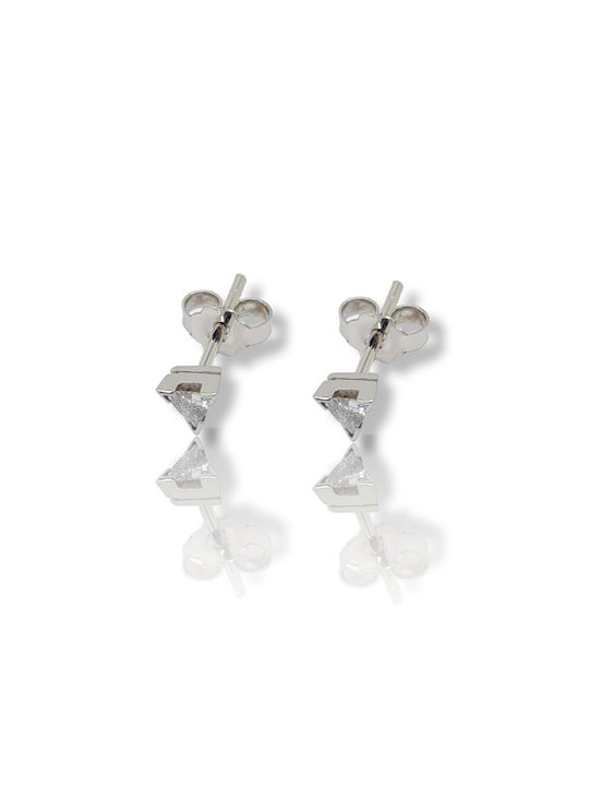 Mentzos Earrings made of Platinum with Diamond