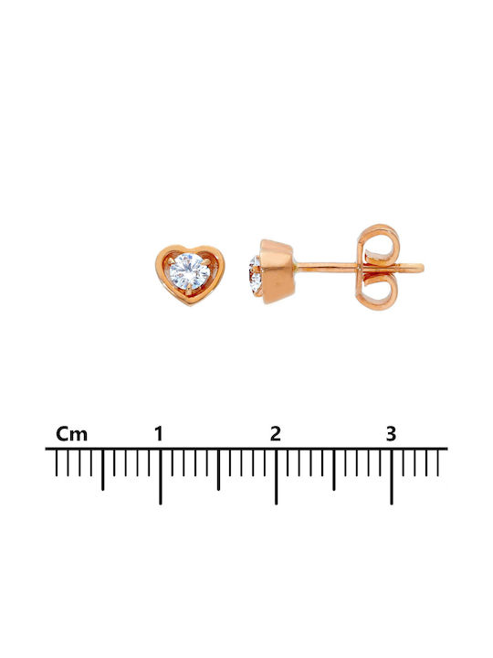 Mentzos Ohrringe aus Rosa Gold mit Diamant