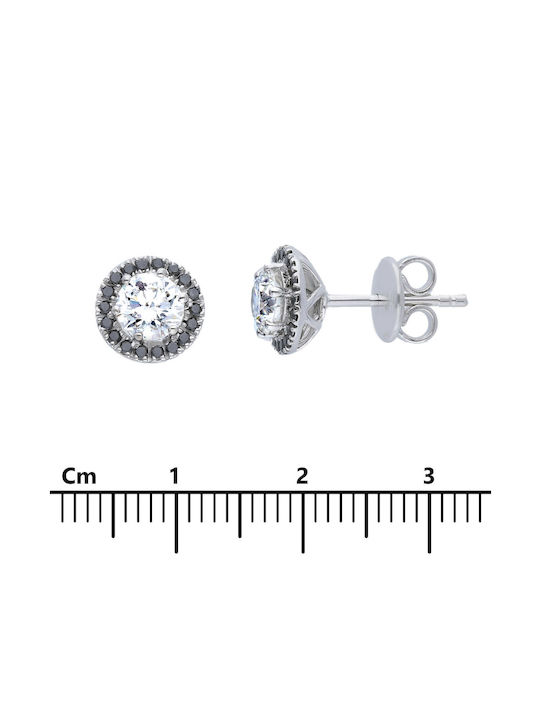 Mentzos Earrings made of Platinum with Diamond