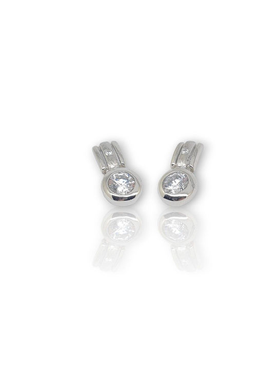 Mentzos Earrings made of Platinum with Stones