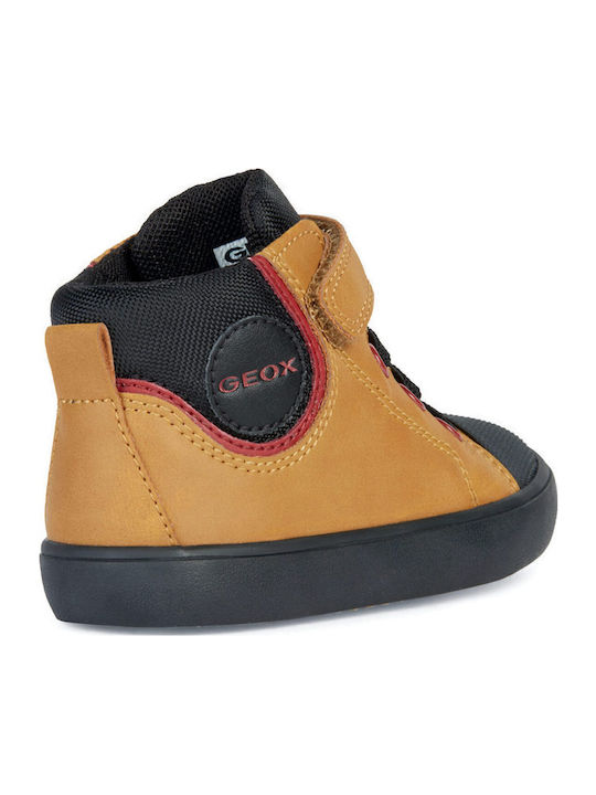Gisli Παιδικά Sneakers High με Σκρατς Καφέ