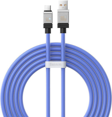 Baseus USB 2.0 Cable USB-C male - USB-A male 100W Blue 2m (CAKW000703)