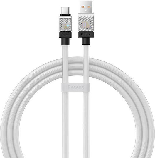 Baseus CoolPlay USB 2.0 Cable USB-C Male - USB-A 100W PD White 1m