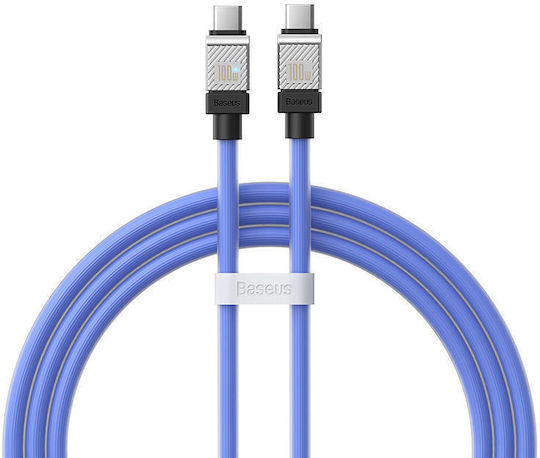 Baseus CoolPlay USB 2.0 Cable USB-C Male - USB-C 100W PD Blue 1m