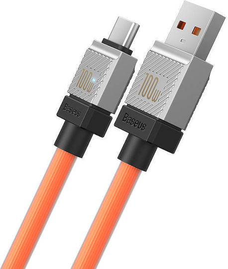 Baseus CoolPlay USB 2.0 Cable USB-C Male - USB-A 100W PD Orange 1m