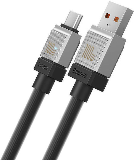 Baseus CoolPlay USB 2.0 Cable USB-C male - USB-A 100W PD Μαύρο 1m CAKW000601