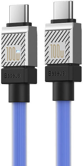 Baseus CoolPlay USB 2.0 Cable USB-C Male - USB-C 100W PD Blue 1m