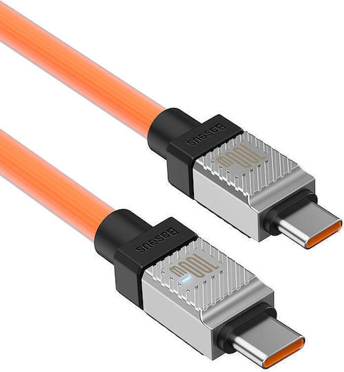 Baseus USB 2.0 Cable USB-C male - USB-C male 100W Orange 2m (CAKW000307)