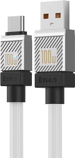 Baseus CoolPlay USB 2.0 Cable USB-C Male - USB-A 100W PD White 1m