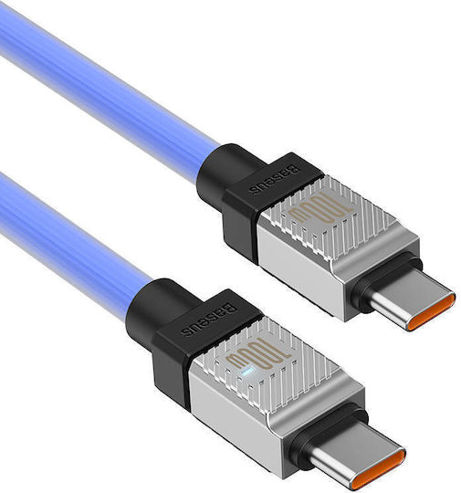 Baseus CoolPlay USB 2.0 Cable USB-C male - USB-C 100W Blue 2m (CAKW000303)