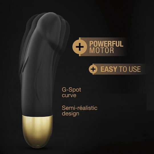 Dorcel Real Vibration S 2.0 Ρεαλιστικός Δονητής 16cm Black / Gold