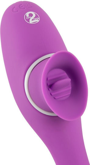 You2Toys 2-Function Bendable Vibe Clitoral Vibrator 22cm Violet