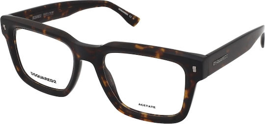 Dsquared2 Eyeglass Frame Braun Schildpatt D2 0090 086