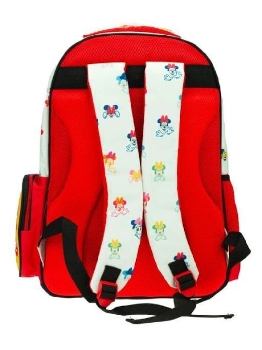 Gim Minnie School Bag Backpack Elementary, Elementary Multicolour with Water Bottle Holder 27Liters