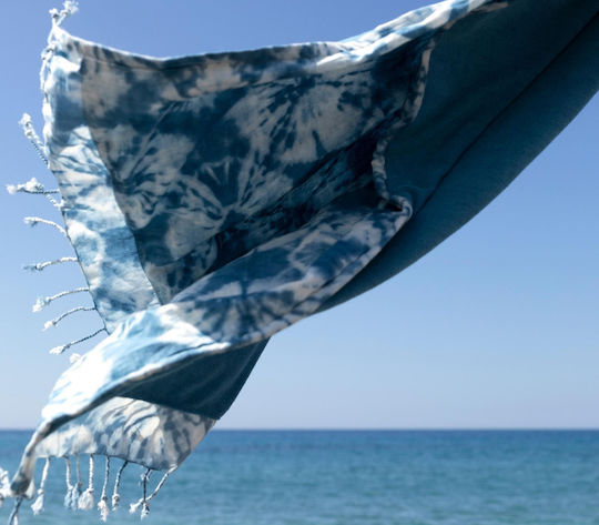 Nef-Nef Homeware Brilliant Albastru Cu Franjuri 170x90 cm