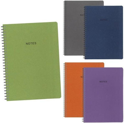 Next Spiral Notebooks Ruled A4 105 Sheets 3 Subjects Natural 10pcs (Μiscellaneous colours)