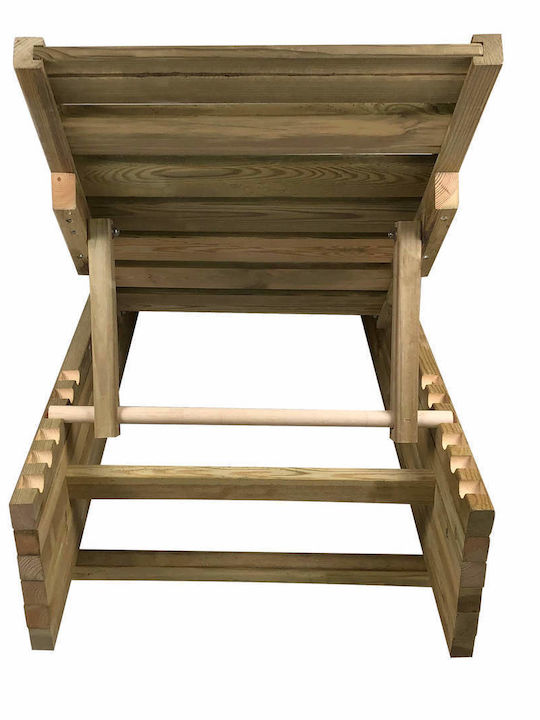 Liegestuhl Hölzernes Braun 200x68x32cm.