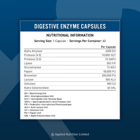 Applied Nutrition Digestive Enzymes 60 капси