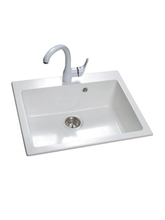Sanitec Classic Drop-In Spüle aus Verbundgranulat B60xT50cm Granite Grey