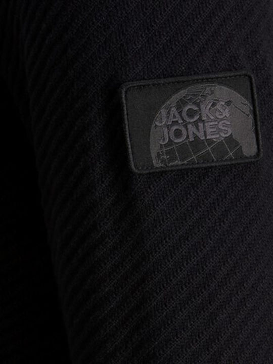 Jack & Jones Pulover Bărbătesc cu Mânecă Lungă Negru