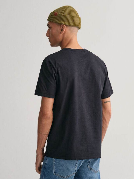 Gant Men's Short Sleeve T-shirt Black