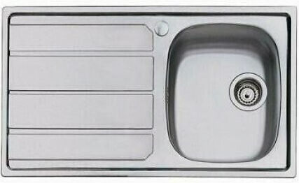 Foster Ένθετος Inox Σαγρέ 86x50cm Ασημί