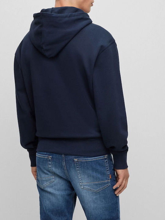 Hugo Boss Men's Sweatshirt with Hood Navy Blue