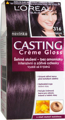 L'Oreal Paris Casting Creme Gloss Set Hair Dye no Ammonia 316 Plum 48ml