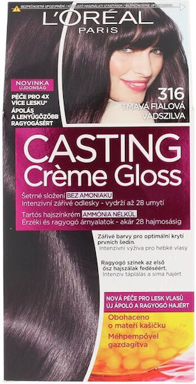 L'Oreal Paris Casting Creme Gloss Vopsea Temporară De Păr Fără Amoniac 316 Prună 48ml