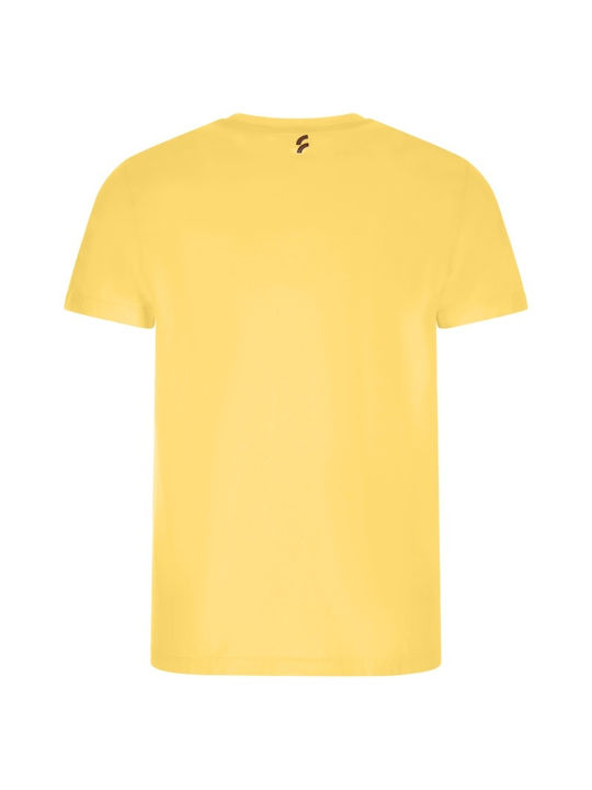 Freddy Men's Athletic T-shirt Short Sleeve Yellow