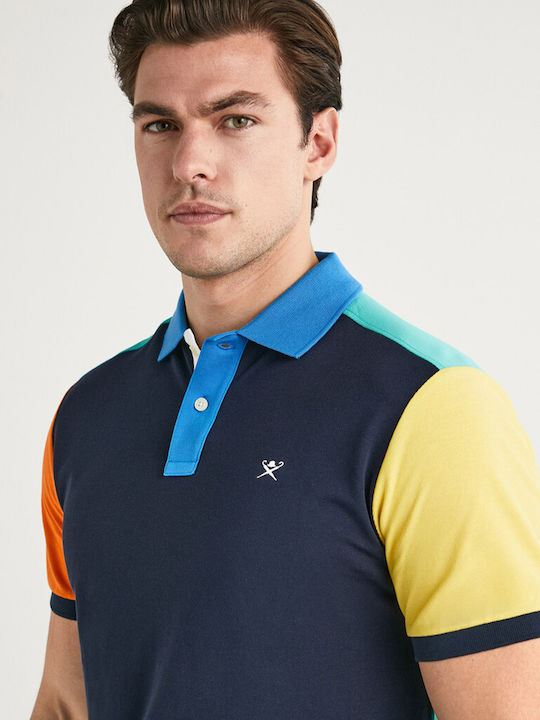 Hackett Herren Kurzarmshirt Polo Marineblau