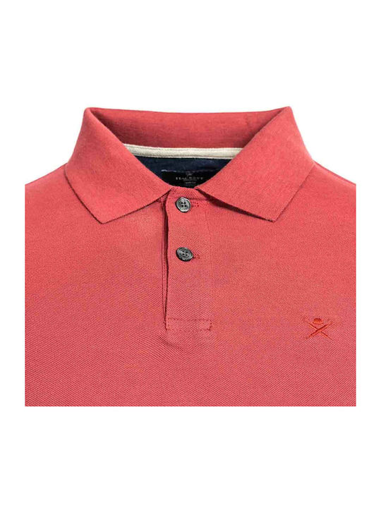 Hackett Herren Langarmshirt Polo Rot