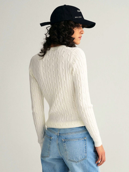 Women's Long Sleeve Sweater Cotton Beige