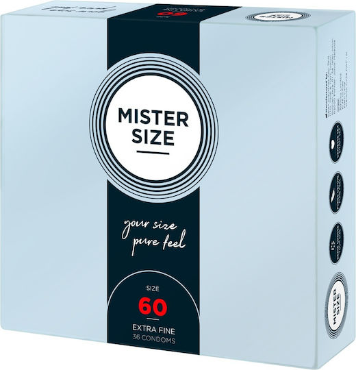 Mister Size Extra Fine Size 60mm Thin Condoms 36pcs