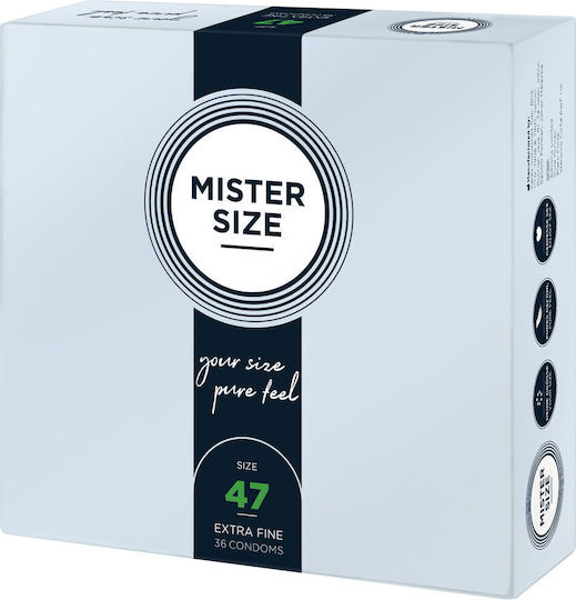 Mister Size Extra Fine Size 47mm Thin Condoms 36pcs