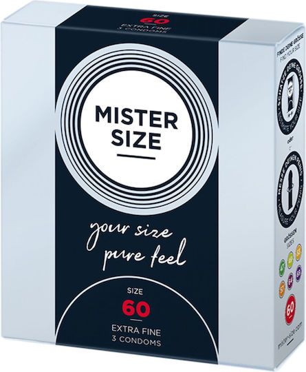 Mister Size Extra Fine Size 60mm Thin Condoms 3pcs