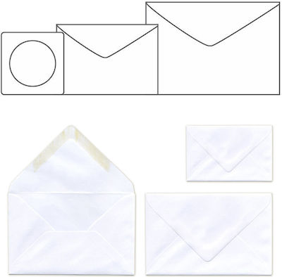 Skag Mailing Envelopes Set Peel and Seal 25pcs 7.5x11.5cm White 3216