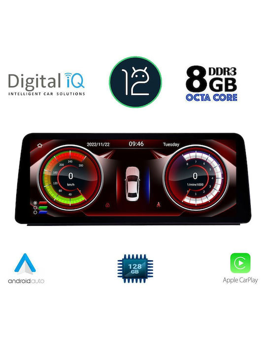 Digital IQ Car-Audiosystem für BMW E60 / Serie 5 2008-2011 (Bluetooth/USB/AUX/WiFi/GPS/Apple-Carplay) mit Touchscreen 10.25"