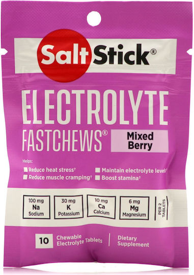 SaltStick Electrolyte Fastchews Mixed Berry 10 жулими таблетки