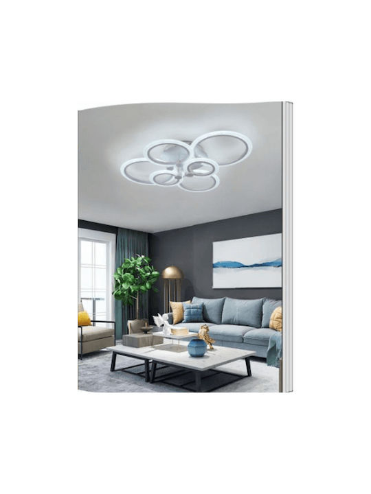 Universo Modern Metal Ceiling Light with Integrated LED 79pcs Silver